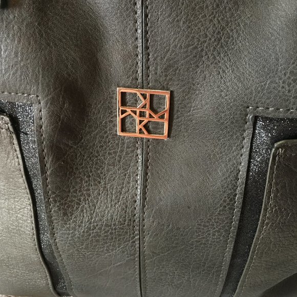 NWT KENSIE PEWTER MULTI POCKET SATCHEL - Picture 3 of 9